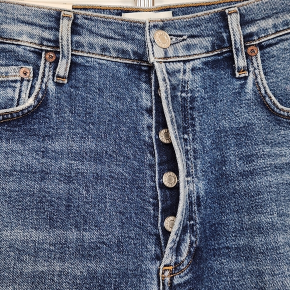 Agolde Nico High Rise Slim Skinny Jeans Cropped Ankle Stretch Button Fly 28 NWT - Picture 4 of 12
